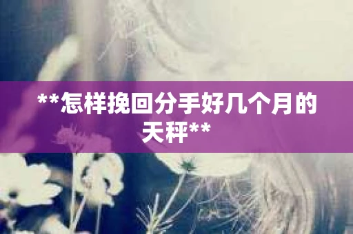 **怎样挽回分手好几个月的天秤**