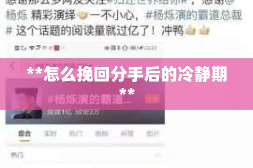 **怎么挽回分手后的冷静期**