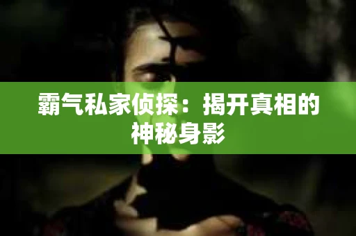 霸气私家侦探：揭开真相的神秘身影