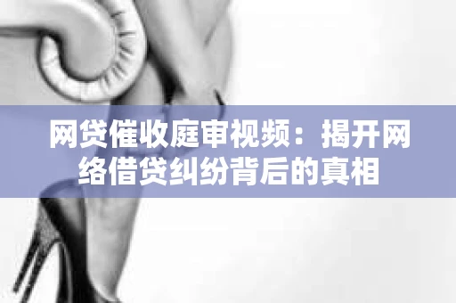网贷催收庭审视频：揭开网络借贷纠纷背后的真相