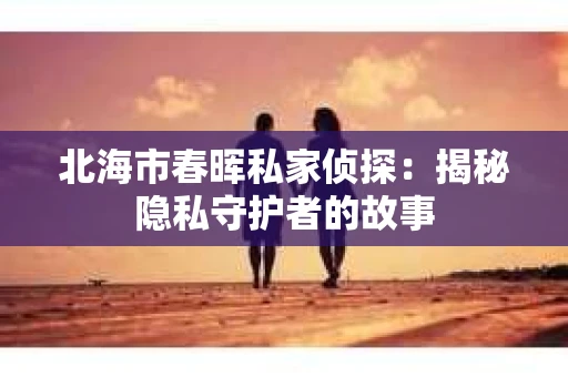 北海市春晖私家侦探：揭秘隐私守护者的故事
