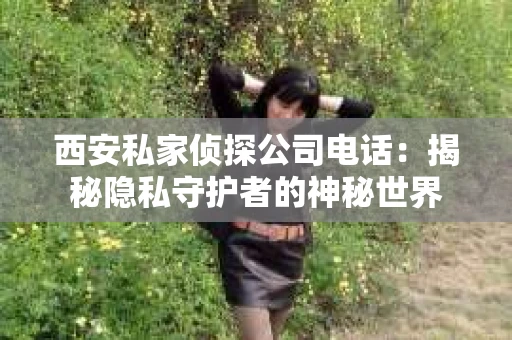 西安私家侦探公司电话：揭秘隐私守护者的神秘世界