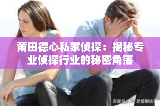 莆田德心私家侦探：揭秘专业侦探行业的秘密角落