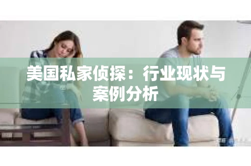 美国私家侦探：行业现状与案例分析