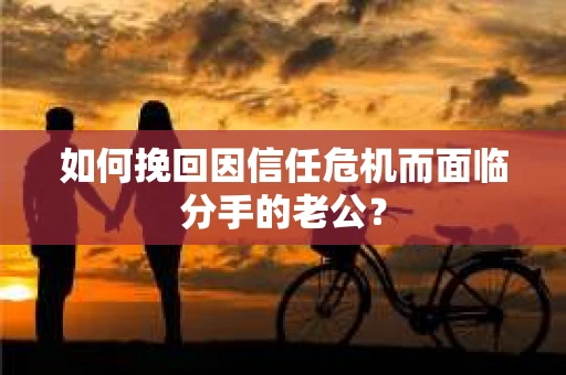 如何挽回因信任危机而面临分手的老公？