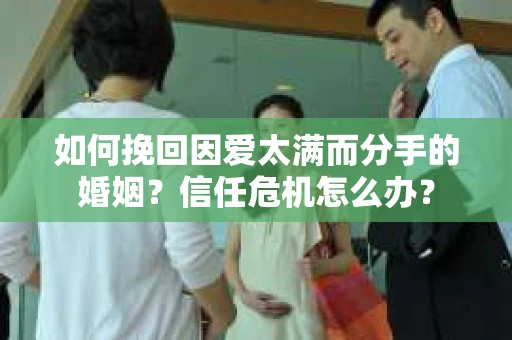如何挽回因爱太满而分手的婚姻?信任危机怎么办? 如何挽回因爱太满而分手的婚姻?信任危机怎么办?