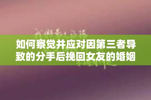 如何察觉并应对因第三者导致的分手后挽回女友的婚姻危机信号？