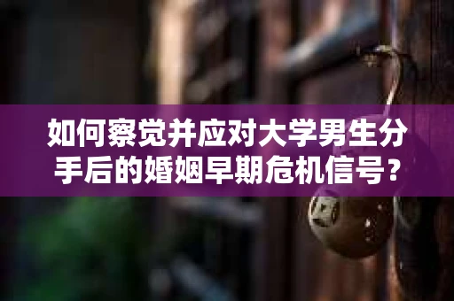 如何察觉并应对大学男生分手后的婚姻早期危机信号？