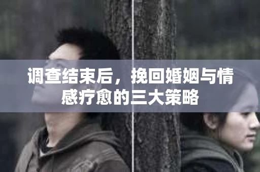 调查结束后，挽回婚姻与情感疗愈的三大策略